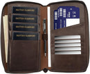 TORRO Premium Leather Family Travel Wallet, RFID Blocking Travel Organizer, Family Passport Holder for 4 Passports, Travel Documents and Cards (Dark Brown) by TinyTreasures Baby Boutique