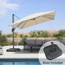 PURPLE LEAF 10 Feet Patio Umbrella with Base Outdoor Cantilever Square Umbrella Aluminum Offset Umbrella with 360-degree Rotation for Garden Deck Pool Patio, Beige by GreenHaven Gardens