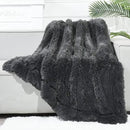 GONAAP Fuzzy Faux Fur Throw Blanket Dark Grey Super Soft Cozy Plush Fuzzy Shaggy Blanket for Couch Sofa Bed (Dark Grey, Throw(50"x60")) by CozyNest Decor