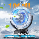 Ausic Portable Misting Clip on Fan, 100ml Camping Stroller Fan with LED, Max 45H Working Time Golf Cart Fans, 360° Rotate Cooling Spray, Outdoor Rechargeable Battery Fans for Travel/Home/Beach by TinyTreasures Baby Boutique