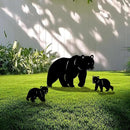 3 Pack Bear Metal Garden Decorative Stakes, Weather Proof Silhouette Statues for Yard, Patio,Outdoor Decor for Bear Lovers and Pet Owners by CozyNest Decor