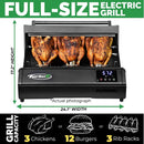 Turbo E Outdoor Electric Grill by PLUGNGRILL - High-Power 1700W Infrared Grill Technology - 24-Inch Smart BBQ Grill with Probe & Digital Display for Precise Cooking & Searing (Turbo E Griddle Set) by GreenHaven Gardens