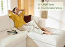 HONBAY Sectional Couch with Storage Seats, Modular Sectional Sofa with Storage Ottoman, U Shaped Sectional Couches for Living Room,Beige by CozyNest Decor
