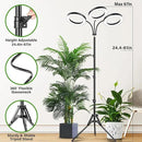 LORDEM Grow Light for Indoor Plants, 7.9" Diameter Tri-Head Plant Light for Plants Growing, Full Spectrum Growth Lamp with Auto Timer 3/6/12H, 4 Dimmable Levels, 3 Lighting Modes, Adjustable Stand by GreenHaven Gardens
