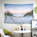 HVEST Ocean Beach Tapestry Wall Hanging, Sunset Seabird and Beach with Grass Wall Tapestry Natural Landscape Tapestries for Bedroom Living Room Dorm Decoration, 60x40 Inches by CozyNest Decor
