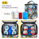 Breastmilk Cooler Bag with Ice Pack Fits 4 Baby Bottles Up to 9 Ounce Insulated Baby Bottle Bag Breast Milk Cooler on The Go with Strap Baby Bottle Cooler Bag for Nursing Mom Daycare or Travel by TinyTreasures Baby Boutique