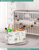 FANKANG Storage Bins, Nursery Hamper Canvas Laundry Basket Foldable with Waterproof PE Coating Large Storage Baskets for Kids Boys and Girls, Office, Bedroom, Clothes,Toys(Rec-Lovely Animals ） by TinyTreasures Baby Boutique