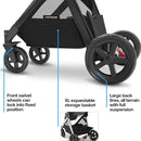 Mompush Ultimate 2 Baby Stroller for Infant and Toddler with Newborn Mode and Reversible Seat, All-Terrain Stroller with All-Wheel Suspension, Includes Car Seat Adapter and Large Storage Basket by TinyTreasures Baby Boutique