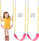 TURFEE 2 Packs Heavy Duty Swing Seat, Swing Set Accessories Replacement with 4 Snap Hooks for Kids Outdoor Play Playground, Trees, Swingsets, Playground(Pink) by GreenHaven Gardens