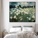 SIGNWIN 60"x72" Extra Large Framed Wall Art White Wildflower Field in Impressionist Style, Soft Floral Landscape for Home Living Room Bedroom Decor (Frame Assembly Required) by CozyNest Decor