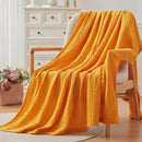 EMME Cotton Twin Blanket 100% Muslin Blanket for Couch Breathable Gauze Blanket All Season Soft and Lightweight Pre-Washed (Mustard Yellow, 60"x80") by CozyNest Decor