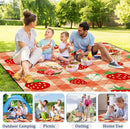 Extra Large Picnic Blanket Waterproof,80"x 80"Foldable Machine Washable Beach Blanket,Outdoor Blanket for 6-8 Adults,Suitable for Indoor Crawling,Park Beach,Camping,Hiking,Family Travel(Orange) by TinyTreasures Baby Boutique