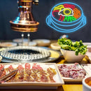 LISIGNVE Bibimbap Neon Sign USB Korean Food Led Light Up Sign Korean Bibimbap Neon Light for Restaurant Kitchen Diner Room Business Wall Decor(16.5”*12.6”) by CozyNest Decor