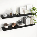 40 Inch Floating Shelves, 8 Inch Deep Floating Shelves for Wall, Hanging Shelf with Invisible Brackets, Deep Shelves for Bathroom, Bedroom, Living Room, Black, Set of 2 by CozyNest Decor