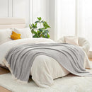 Snuggle Sac Oversized Grey Throw Blankets Twin Size,Super Soft Warm Blankets Cozy Knit Fuzzy Throw Blankets for Sofa, Bed, Heather Grey, 60x80 inches by TinyTreasures Baby Boutique