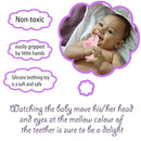 Soft Pink Elephant Teether Toy for Babies 3-6/6-12 Months Silicone Teething Toy Gift for Girls Gum Massager Anxiety Relief Items by TinyTreasures Baby Boutique