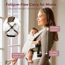 Momcozy Newborn Baby Carrier - Ergonomic, Cozy and Lightweight Carrier for 7-24lbs, Adjustable Neck Support with Sunshield, Breathable Airmesh Perfect for Summer Outing, Khaki by TinyTreasures Baby Boutique