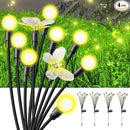 Solar Garden Lights 2024 Upgraded Solar Outdoor Lights Sway by Wind for Patio Pathway Decoration 2+8 Warm White (Butterfly 4 Pack)… by GreenHaven Gardens