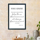 LuZhiQiang Jeremiah 29 11 Wall Art 16"×11" For I Know The Plans I Have for You Sign Wood Framed Wall Decor Hanging (Black) by CozyNest Decor