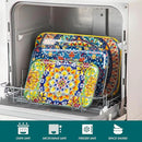 vancasso Serving Platters Set of 3, 16"/14"/12" Inch Rectangular Trays - Serving Platter Extra Large, Bohemian Ceramic Serving Dish for Entertaining Food, Microwave & Dishwasher Safe, Vintage by CozyNest Decor
