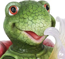 Exhart Solar Turtle Garden Statue, LED Lily Flower, Durable Resin, Cute Yard Décor, 7.5"x5.5"x8.5" by GreenHaven Gardens