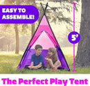 USA Toyz Happy Hut Teepee Tent for Kids - Indoor Pop Up Teepee Kids Playhouse Tents for Boys, Girls, Toddlers with Portable Storage Bag (Pink) by TinyTreasures Baby Boutique