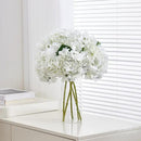 8Pcs White Fake Flowers Silk Hydrangea Artificial Flowers Bouquets Faux Ivory Hydrangea Stems for Home Table Centerpieces Wedding Party Decoration by CozyNest Decor