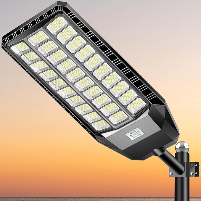 9000W Solar Street Light, 180000 Lumens Dusk to Dawn Street Lights Solar Powered Motion Sensor