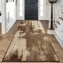 Washable Runner Rug, 2x6 Kitchen Rugs Brown Long Runner Rugs with Rubber Backing, Abstract Non-Slip Carpet Runners for Hallways, Kitchen, Bedroom, Laundry, Entrance by TinyTreasures Baby Boutique