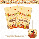 2 Pack Happy Thanksgiving Tablecloth - Fall Thanksgiving Turkey Table cloths, Disposable Plastic Rectangle Autumn Pumpkin Maple Leaf Table Cover for Thanks Giving Tables Decor Party Supplies,108x54In by CozyNest Decor