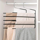 Nature Smile Pants Hangers 3pack, Heavy Duty Multi Layers Space Saving Slack Hangers,Non Slip 5 Tier Open-Ended Pants Hanger Closet Storage Organizer for Garden Flags Trousers Jeans Scarf by CozyNest Decor