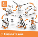 Engino- STEM Toys, Mechanics Cams & Cranks, Engineering Kit for Kids 9+, Learning & Education Set, Gifts for Boys & Girls, STEM Building Toys (8 Model Options) by TinyTreasures Baby Boutique