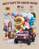 12V Electric Ride on Toys for Toddler, Ford Bronco Raptor Kids Ride on Car with Remote Control, 12 Volt Battery Powered Cars for Children with Smooth Start, Bluetooth (12V, Pink) by TinyTreasures Baby Boutique
