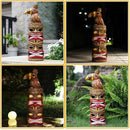 Outdoor Tiki Statue Decoration-Solar Garden Figurine - Woodpecker Waterproof Unique Housewarming Gifts for Women Patio,Balcony,Yard,Lawn Decor 15 Inch Tall by GreenHaven Gardens