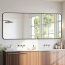Bathroom Mirror 72" x 30", Large Rectangle Wall Mirror, Black Metal Frame Wall Mounted Mirrors for Bathroom, Vanity, Bedroom, Entryway Decor(Horizontal/Vertical) by CozyNest Decor