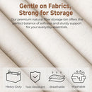 StorageWorks Storage Bins, Shelves Baskets for Organizing, 45L Extra Large Fabric Closet Organizers with Handles, Metal Frame, Beige（Cotton-linen）, 2-Pack by CozyNest Decor