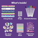Skillmatics Craft Activity - Snap Bandz, Unicorns & Princesses, DIY Art & Craft Activity, Mess-Free, Creative Kit, 8 Bands (8.6"), Gifts for Girls & Boys Ages 4, 5, 6, 7, 8, 9, 10 by TinyTreasures Baby Boutique