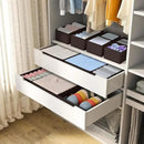DIMJ Drawer Organizer 15 Pack - Foldable Baby Organizers and Storage & Dresser Organizer for Nursery, Bedroom, Closet - Nursery Organization Dresser Dividers for underwear, Sock, Bra, Belt, Tie, Brown by CozyNest Decor