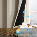 NICETOWN Blackout Curtains for Bedroom, Grommet Privacy 100% Blackout 96 inches Length Thermal Insulated Curtains for Living Room, 2 Panels, 52W x 96L, Natural by TinyTreasures Baby Boutique