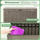 Greesum 120 Gallon Outdoor Storage Box with Lock - Large Resin Deck Box, Reinforced Lid for Garden, Patio, Lawn, Coffee by GreenHaven Gardens