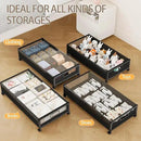 Under Bed Storage Containers with Wheels, Underbed Shoe Storage Organizer with Removable Lids, Large Rolling Under Bed Storage Dresser Drawers for Clothes Toys Shoes Blankets by CozyNest Decor