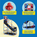 JOYIN Arcade Basketball Game Set with 4 Balls and Hoop for Kids 3 to 12 Years Old Indoor Outdoor Sport Play - Easy Set Up - Air Pump Included - Ideal for Competition by TinyTreasures Baby Boutique