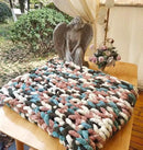 DDL&HEXI Chunky Chenille Blanket 100% Hand Knit with Jumbo Chenille Yarn (50"x60") Super Soft Large Throw Bed Blanket for Couch, Sofa, Home Decor - Machine Washable (02) by CozyNest Decor