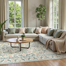 Wonnitar Large Living Room Rug, Floral 10 x 14 Machine Washable Area Rugs, Soft Boho Ultra-Thin Non-Shedding Indoor Aesthetic Carpet for Bedroom Dining Room Office by TinyTreasures Baby Boutique