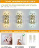 Modern Gold Crystal Wall Sconce Light Fixtures, Wall Mount Lamps for Bedroom Living Room Bathroom Vanity Mirror by CozyNest Decor