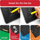 PicassoTiles 2-in-1 Magnetic Drawing Board Toy 12x10 inch Large Magnet Bead Tablet Pad with 2 Facings Alphabet STEM Free Style Educational Erasable & Reusable Learning Writing Playboard in Black PTB04 by TinyTreasures Baby Boutique