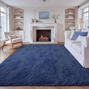 6x9 Area Rug for Living Room: Fluffy Shag Soft Washable Rugs Large Fuzzy Plush Indoor Carpet for Bedroom Nursery Playroom Kids Girls Boys Room (Navy Blue, 6'x9') by TinyTreasures Baby Boutique