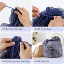 4Pcs Mesh Laundry Bags Washing Machine Mesh Wash Bags for Clothes,Underwear,Lingerie, Bed Linen with Drawstring Closure Sturdy(4 Size, Blue) by TinyTreasures Baby Boutique