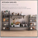 4NM No Assembly Foldable Bookshelf, 5-Shelf Collapsible Bookcase Storage for Small Spaces, 62.2" H, Gray and Black by CozyNest Decor