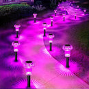 Halloween Solar Lights Outdoor 16 Pack Pink Purple LED Waterproof Mushroom Outside Lights for Yard Garden Patio Pathway Walkway Landscape Halloween Decorations by CozyNest Decor